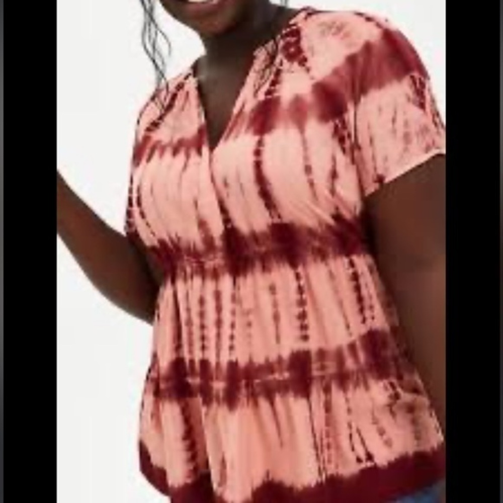 Torrid Tie-dye elastic waist Top Sz L